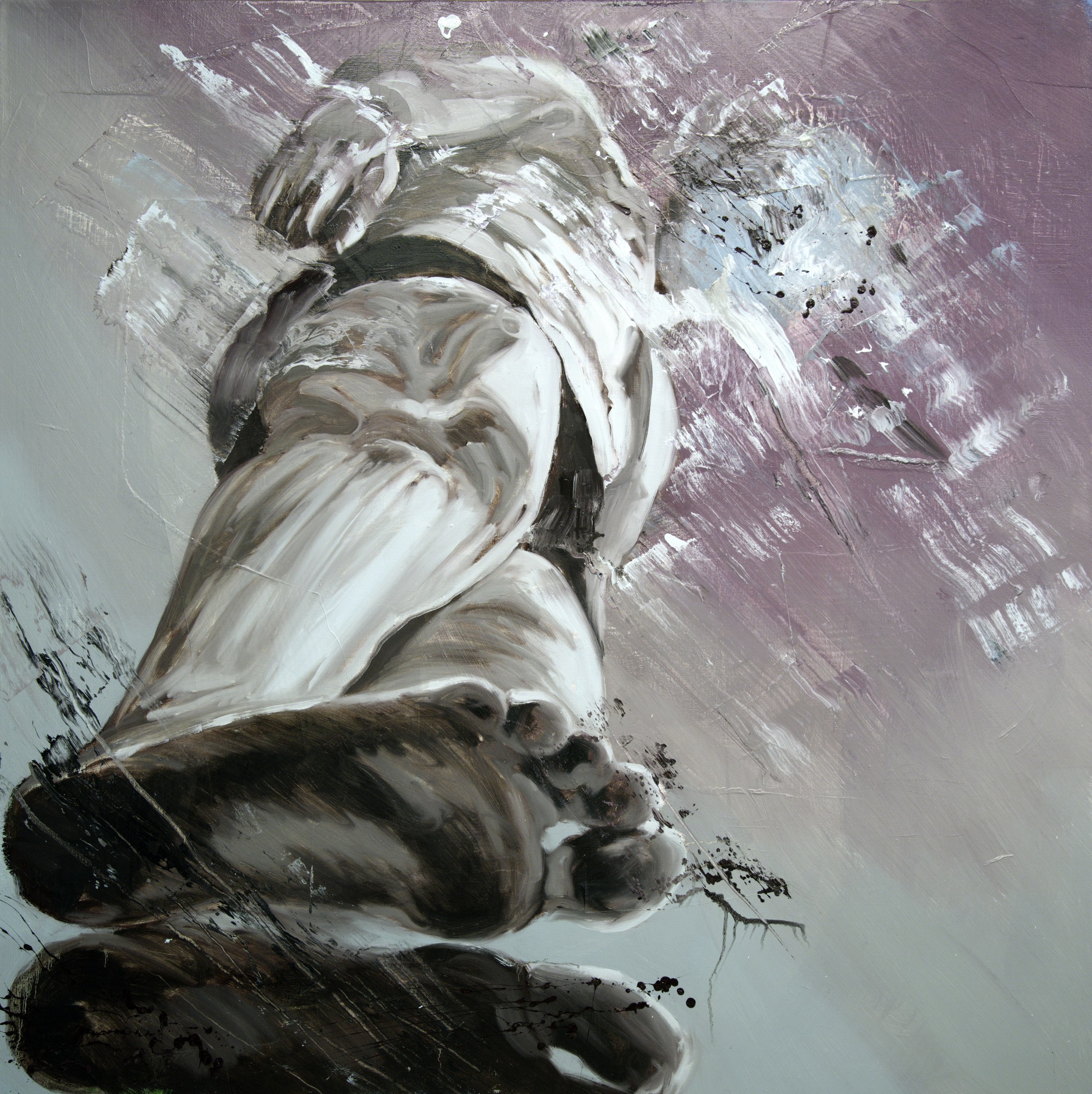 Apogee Fragment 07 Original Oil Painting 48x48 Inches - Image 2