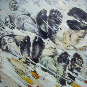 Apogee Fragment 09 Original Oil Painting 48×48 Inches
